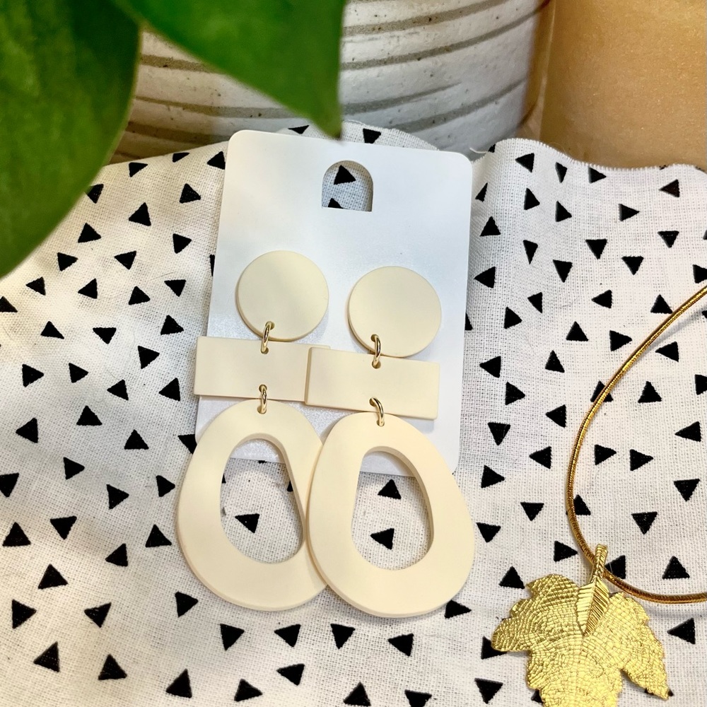 Polymer clay dangle earrings